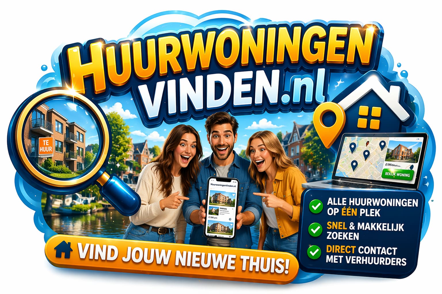 Woningzoeker vindt sneller een huurwoning via HuurwoningenVinden.nl